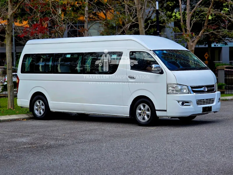 White 17-seater tour van